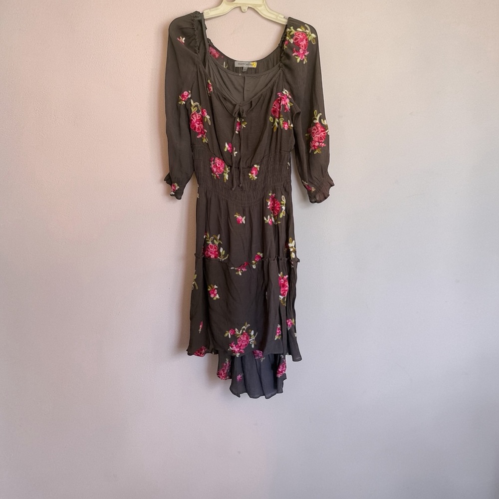 Floral Gray Dress